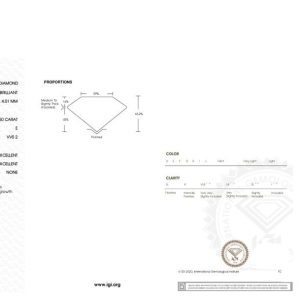 Grown diamond1.5 кт E VVS2 CVD