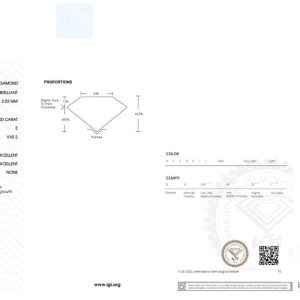 Grown diamond 1.0 ct E VVS2 CVD